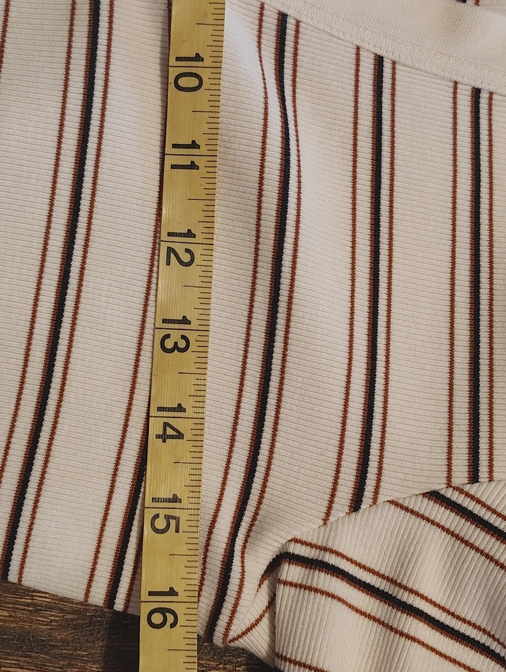 Veronica Beard Cream Top with Brown and Black Stripes - Picture 8 of 9